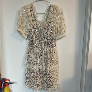 Self portrait Cream Lace Dress US4